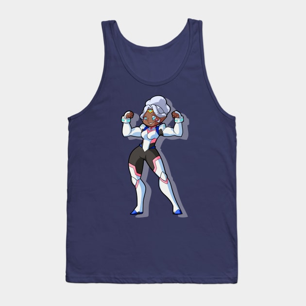 Super Strong Space Mom Tank Top by PandemiDoodles